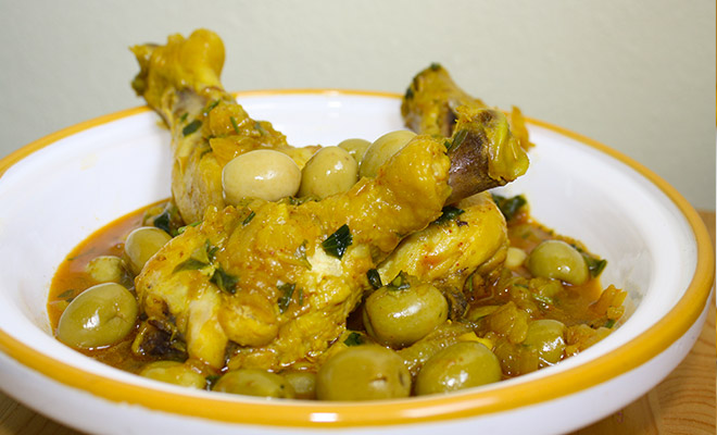recette marocaine tajine poulet aux olives